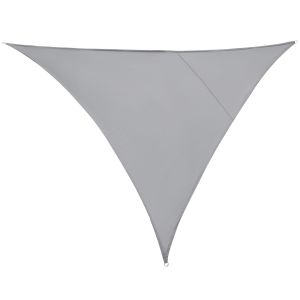 Toldo vela triangular poliéster color gris 500x500x0.1 cm outsunny