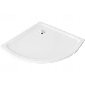 Plato de ducha antideslizante 90x90cm, semicircular blanco