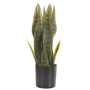 Planta artificial en maceta verde/negro 40 cm snake plant