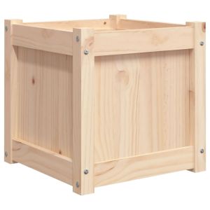 vidaXL jardinera madera maciza de pino 40x40x40 cm