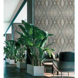 Papel pintado gaulan  geométrico con relieve y s 10.6m²