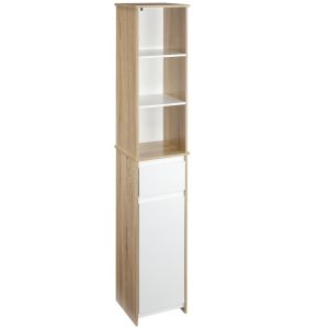 Armario alto de baño mdf bicolor 32.6x30x171.2 cm kleankin