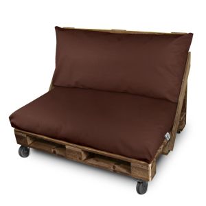 Cojín para palets polipiel exterior marrón funda asiento y/o respaldo 120x6