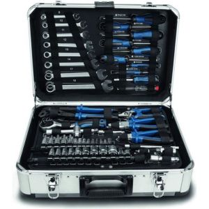 Scheppach kit de herramientas 101 piezas tb150 con maletín de aluminio