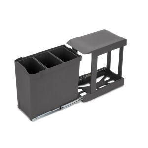 Contenedores de reciclaje para cocina, 3 x 10l, fijación inferior y