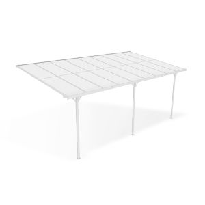 Pergola/cochera adosada kleo 550l300 aluminio blanco