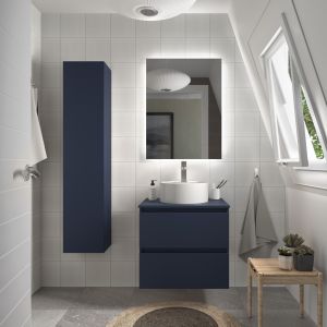 Mueble baño bequia 70cm + encimera + lavabo | azul |70x45x56