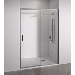 Mampara de ducha corredera 170 a 175x195cm- puerta izquierda - plata brillo