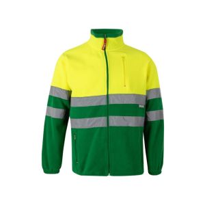 Chaqueta polar bicolor av 4xl verde amarillo fluor