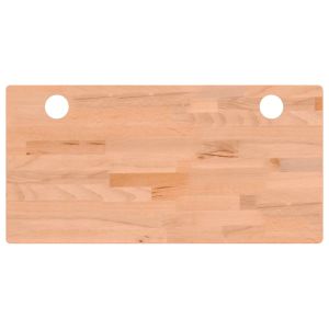 vidaXL tablero de escritorio madera maciza de haya 80x40x2,5 cm