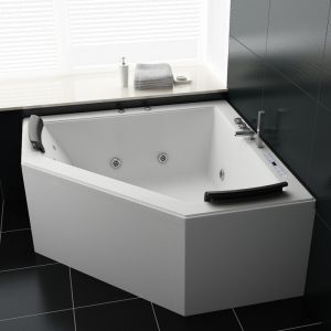 Ecode® bañera hidromasaje "miami" 150x150x68cm con mantenedor de calor