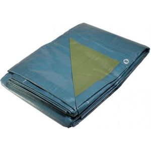 Lona protectora - brand - 6x10 m - azul y verde - 150g/m²