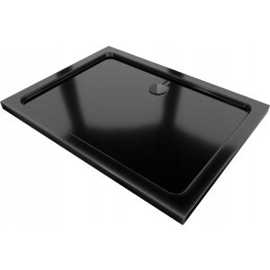 Plato de ducha antideslizante 100x90cm, negro