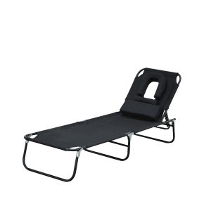 Tumbona plegable acero y tela oxford 190x56x28 cm Outsunny