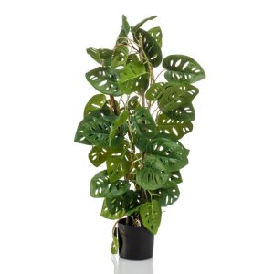 Emerald monstera artificial monkey en maceta 75 cm