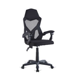 Silla de oficina power con altura ajustable y diseño elegante en negro