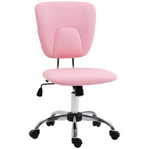 Silla de oficina plástico, espuma, acero color rosa 50x54x96.5 cm vinsetto