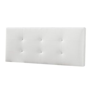 Cabecero tapizado Carla 150x60 cm Blanco, 8 cm de Grosor