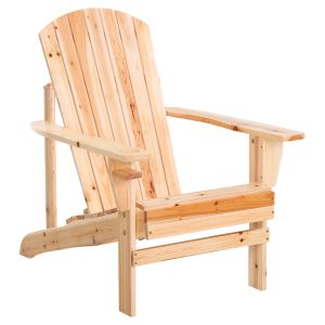 Adirondack silla para jardín madera de abeto color marrón 72.5x97x93 cm