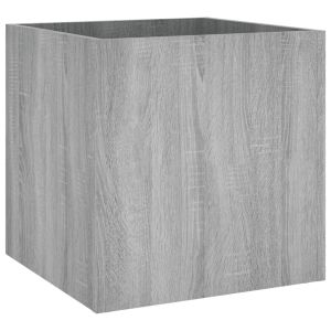 vidaXL jardinera madera contrachapada gris sonoma 40x40x40 cm