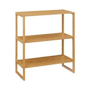 Estantería modular en bambú con 3 niveles canoply 84x69.6x20cm 7house