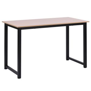 Mesa de ordenador mdf y metal roble 120x60x76 cm