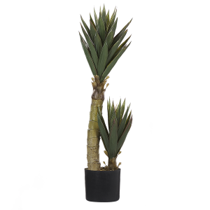 Planta artificial en maceta verde/negro 90 cm yucca