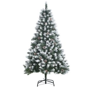 Árbol de navidad PVC, acero color verde 85x85x150 cm Homcom