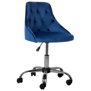 Silla de oficina terciopelo azul marino parrish