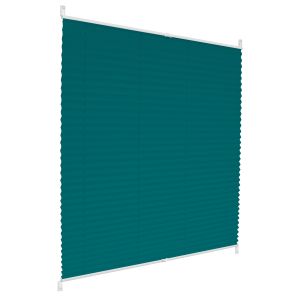 Cortina plisada petróleo para ventanas 90x100 cm azul ecd germany