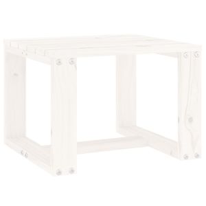 vidaXL mesa auxiliar de jardín madera maciza pino blanco 40x38x28,5 cm