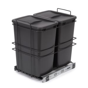 Contenedores de reciclaje recycle para cocina, 2 x 35 l, fijación inferior