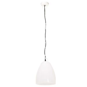 Lámpara colgante industrial redonda 25 W blanca 32 cm E27