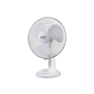 Ventilador de sobremesa color blanco potencia 45w aspas ø40x61cm edm