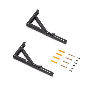 Juego de soportes plegables para estante, longitud 303mm, acero