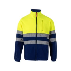 Chaqueta polar bicolor av s azulina/amarillo fl£or