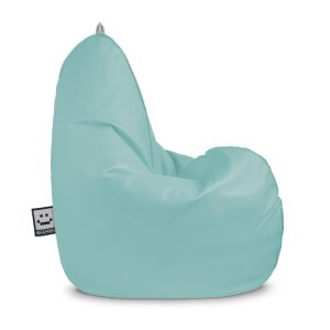 Puff pera relax polipiel para exterior o interior azul cielo xl