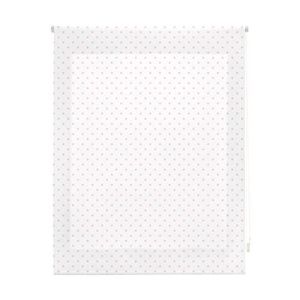 Estor enrollable premium 100x180  blanco con motas rosas