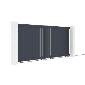 Pack puerta corredera 350c160 giona + 2 postes eifel a.190cm gris