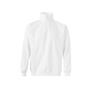 Sudadera media cremallera l blanco