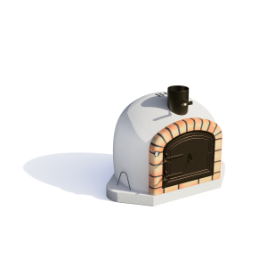 Movelar - horno de leña modelo vulcano esquina (blanco - 320 x 80 x 80 cm)