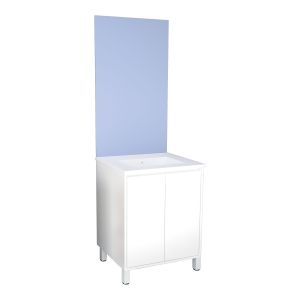 Ondee - mueble de baño suspendido belis + espejo  - ancho: 60cm