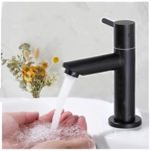 Auralu grifo para lavabo negro - auralum - cuello de cisne - un orificio -