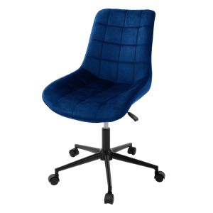 Silla de oficina / escritorio asiento ergonómico de terciopelo azul