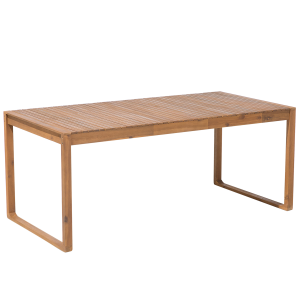 Mesa de comedor de madera de acacia clara 180 x 90 cm sassari