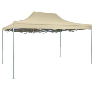 vidaXL carpa plegable profesional acero color crema 3x4 m