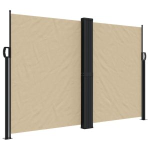 vidaXL toldo lateral retráctil beige 160x1200 cm