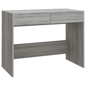 vidaXL escritorio de madera de ingeniería gris sonoma 101x50x76,5 cm