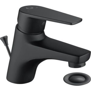 Cecipa grifo monomando para lavabo con palanca de desagüe latón negro