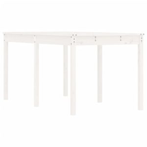 vidaXL mesa de jardín madera maciza pino blanco 159,5x82,5x76 cm